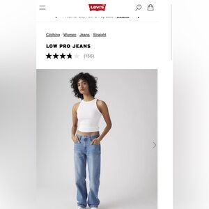 Levi's Women's Low Pro Straight Leg Jeans - Light Blue